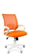 computer chair chairman 696 office, upholstery: textile, color: white/orange logo