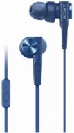 sony mdr-xb55ap blue headphones: enjoy enhanced audio quality in style логотип