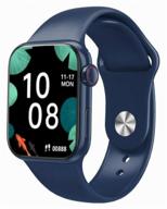 умные смарт часы smart watch x22 pro (ios, android) с full- touch экраном, быстрой беспроводной зарядкой, пульсоксиметром, шагомером, тонометром, приемом- ответом звонков, личным тренером (синий) логотип