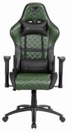 gaming chair cougar armor one x, upholstery: imitation leather, color: black/green логотип