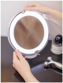 img 4 attached to 💄 Enhance Your Beauty Routine with the CleverCare Makeup Mirror: Backlit 8" 5X for Flawless Application