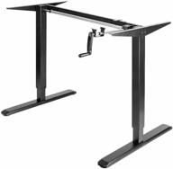 frame (underframe) adjustable manual desk special edition, height adjustment 73-123 cm, mechanical drive, black logo