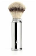 muhle silvertip brush, chrome logo