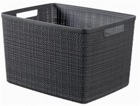 img 4 attached to Basket CURVER Jute L, 36x28x23 cm, dark gray