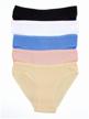 lial panty set, size 44/2xl, black/white/light blue/pink/cream, 5 pcs. logo