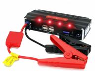 jump starter 16800 mah portable car charger with gadget charging adapters and compressor logo