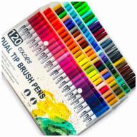 watercolor markers for sketching, double-sided, water-based, set of 120 colors logo