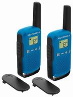 📞 efficient communication made easy: motorola talkabout t42 twin pack radio set in blue/black логотип