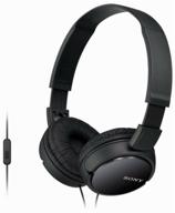 sony mdr-zx110ap headphones, black logo