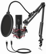 microphone set fifine t732, connector: usb, black logo