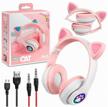 🎧 wireless cat bluetooth headphones: glow ears for kids and adults logo