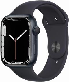 img 3 attached to Smart watch Apple Watch Series 7 45 mm Aluminum Case, dark night