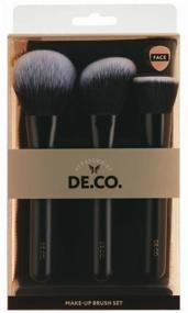 img 4 attached to A set of face makeup brushes `DECO.` in a case 3 pcs