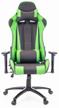computer chair everprof lotus s9 gaming, upholstery: imitation leather, color: black/green logo