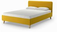 🛏️ salotti scandi yellow double bed with matting & shift fabric base - 160x200 logo