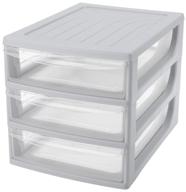 organizer for storage econova a4, 3 drawers, 26.5x36.8x36.7 cm, light gray logo