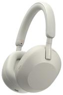 sony wh-1000xm5 wireless headphones, silver logo
