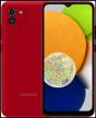 smartphone samsung galaxy a03 4/64 gb, dual nano sim, red logo
