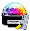 led disco ball willy led magic ball with remote control, bluetooth, speaker and flash drive, black logo
