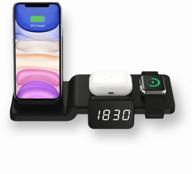 wireless charging station 4 in 1 isa c100 qc3.0 15w (iphone apple watch airpods watch), black logo