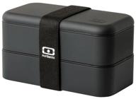 🍱 monbento original lunch box, onyx finish, 9.4x18.5 cm logo