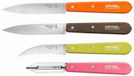 set opinel les essentiels 001939, 3 knives and vegetable peeler logo