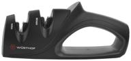 mechanical knife sharpener wusthof sharpeners 4347, ceramic/carbide, black logo