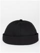 docker cap without visor cottoneco fb1, black, 52-60 logo