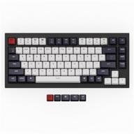 qmk keychron q1 wireless mechanical keyboard, 84 keys, aluminum case, rgb backlight, gateron g phantom red switch, black logo