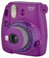 фотоаппарат моментальной печати fujifilm instax mini 9, печать снимка 62x46 мм, clear purple логотип