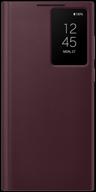 case samsung ef-zs908 for samsung galaxy s22 ultra, burgundy logo