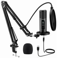 microphone set maono au-pm422, connector: usb, black logo