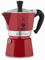 geyser coffee maker bialetti moka express red for 3 servings (4942) logo