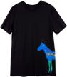 t-shirt yandex, round neckline, animal print logo