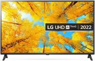 📺 lg 43uq75006lf 2022 hdr led tv: crisp visuals with sleek black glass logo