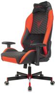 computer chair bureaucrat knight neon gaming, upholstery: imitation leather, color: black/red logo