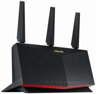wi-fi router asus rt-ax86u, black логотип