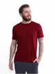 t-shirt for men red cherry burgundy basic lightweight cotton avanzado logo