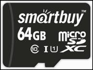 🔍 smartbuy microsdxc 64gb class 10 - high-speed, 1 pc. black logo
