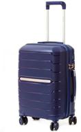 supra luggage suitcase, plastic, support feet on the side, ribbed surface, 35 l logo