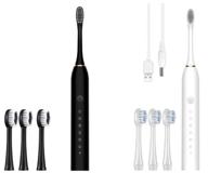 advanced sonic toothbrush kit: 3 attachments, 5 modes for whitening and caries prevention логотип