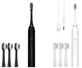 img 3 attached to Advanced Sonic Toothbrush Kit: 3 Attachments, 5 Modes for Whitening and Caries Prevention
