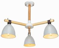 chandelier lamplandia decize l1380, e27, 120 w, number of lamps: 3 pcs., frame color: beige, shade color: white logo