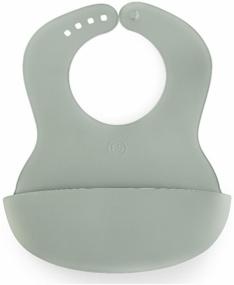 img 3 attached to Happy Baby Нагрудник Basic Baby plastic bib, dark green