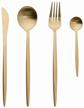 xiaomi cutlery set maison maxx stainless steel modern flatware 4pcs gold 4pcs logo