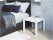 like coffee table / sofa 55x55 cm, color white logo
