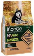 сухой корм для собак monge bwild feed the instinct, лосось, с горошком 1 уп. х 1 шт. х 2.5 кг логотип