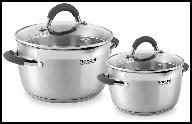 set of pans rondell flamme rds-339 4 pr. silver logo