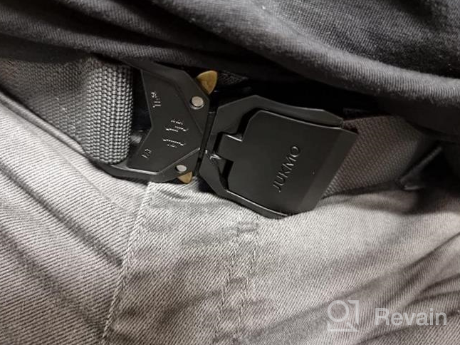 img 1 attached to JUKMO Tactical Military Release Medium Men's Belts & Accessories review by Maurice Hurd