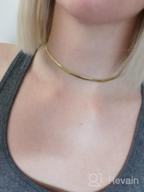 img 1 attached to PROSTEEL Herringbone Choker Necklace for Women - Stainless Steel/Sterling Silver Chain in Multiple Tones with Adjustable Length and Gift Box review by Gregory Rasmussen